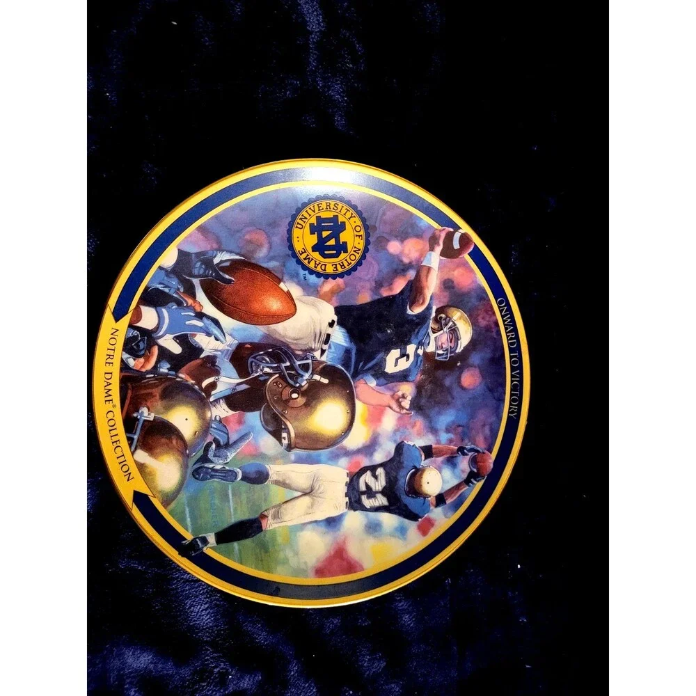 1999 VTG Bradford NCAA Notre Dame Collector Plate Ltd w/COA 